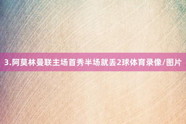 3.阿莫林曼联主场首秀半场就丢2球体育录像/图片
