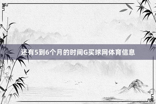 还有5到6个月的时间G买球网体育信息