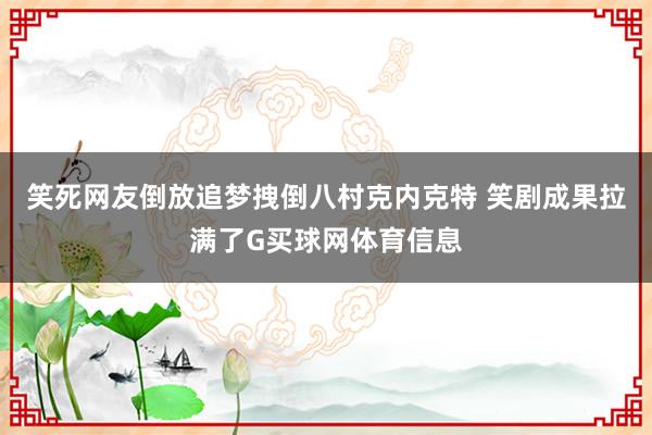 笑死网友倒放追梦拽倒八村克内克特 笑剧成果拉满了G买球网体育信息
