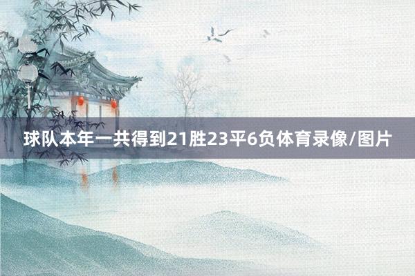 球队本年一共得到21胜23平6负体育录像/图片