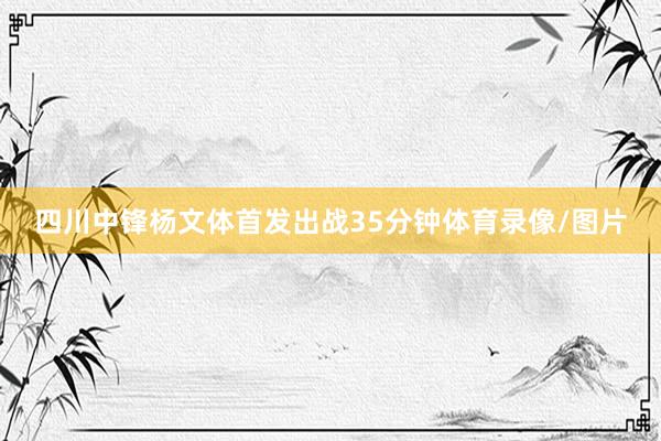 四川中锋杨文体首发出战35分钟体育录像/图片