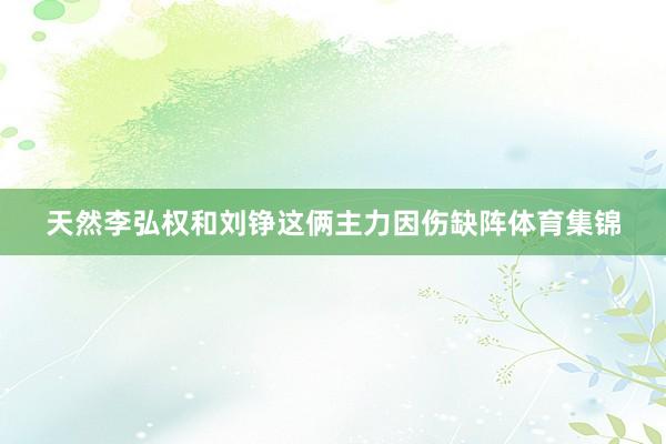 天然李弘权和刘铮这俩主力因伤缺阵体育集锦