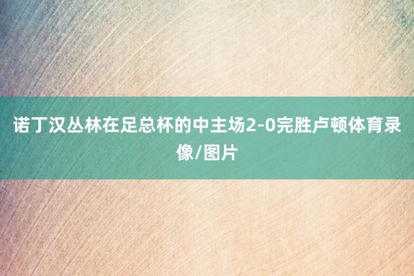 诺丁汉丛林在足总杯的中主场2-0完胜卢顿体育录像/图片