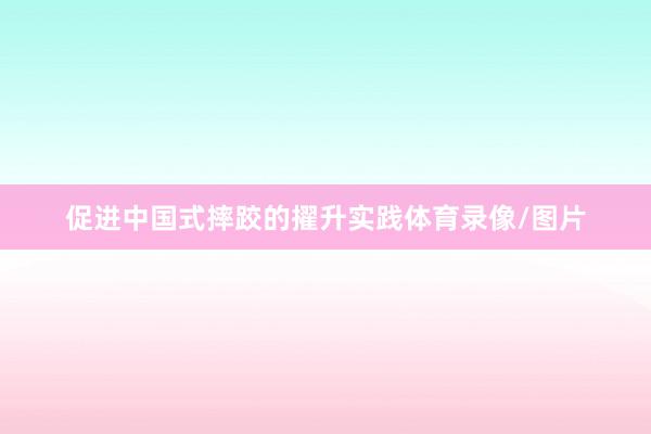 促进中国式摔跤的擢升实践体育录像/图片
