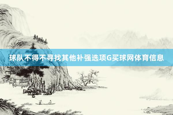 球队不得不寻找其他补强选项G买球网体育信息