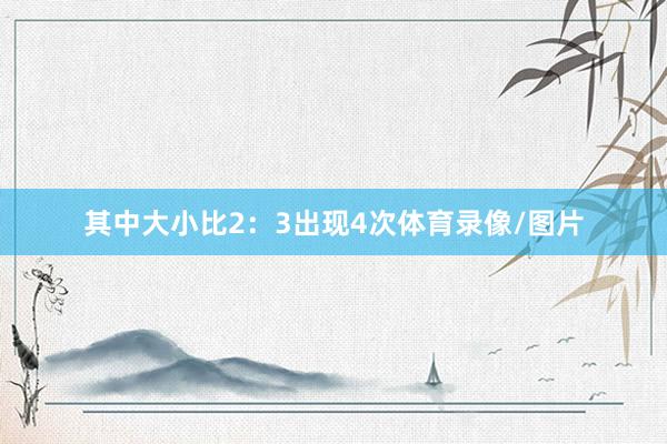 其中大小比2：3出现4次体育录像/图片