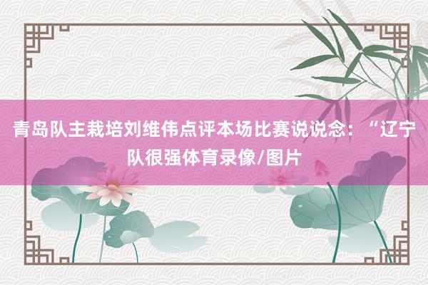 青岛队主栽培刘维伟点评本场比赛说说念：“辽宁队很强体育录像/图片