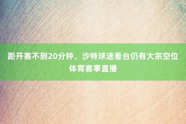 距开赛不到20分钟，沙特球迷看台仍有大宗空位体育赛事直播