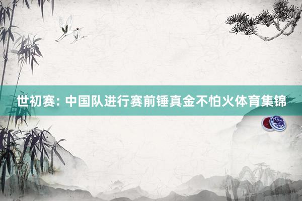 世初赛: 中国队进行赛前锤真金不怕火体育集锦
