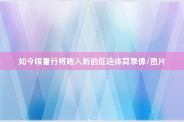 如今眼看行将踏入新的征途体育录像/图片