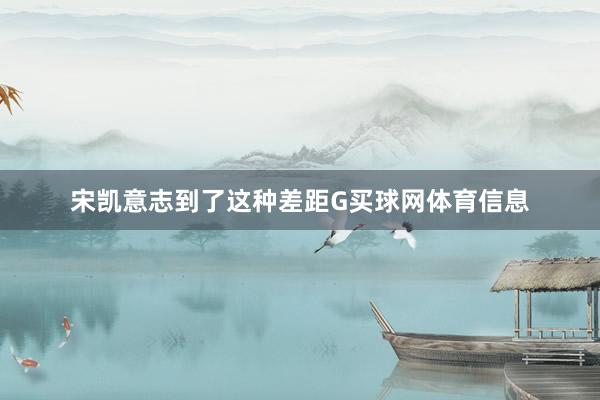 宋凯意志到了这种差距G买球网体育信息