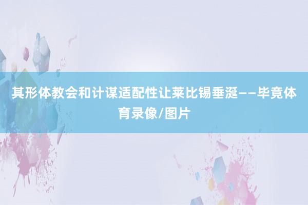其形体教会和计谋适配性让莱比锡垂涎——毕竟体育录像/图片
