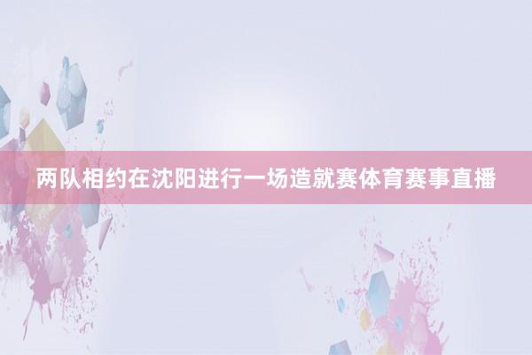 两队相约在沈阳进行一场造就赛体育赛事直播