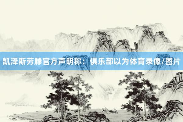 凯泽斯劳滕官方声明称：俱乐部以为体育录像/图片