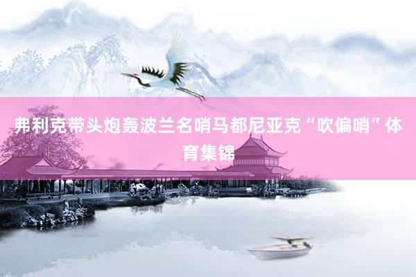 弗利克带头炮轰波兰名哨马都尼亚克“吹偏哨”体育集锦