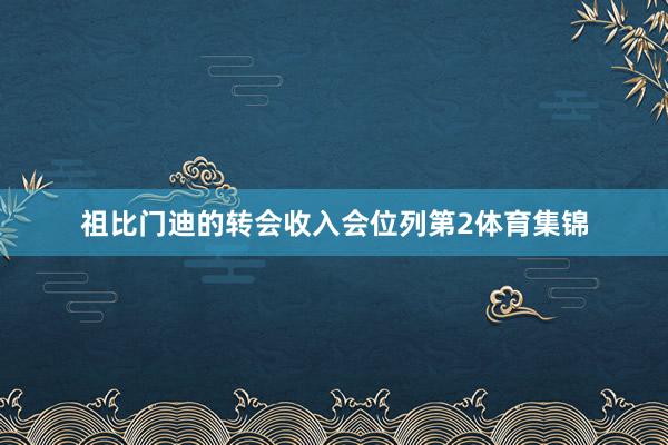 祖比门迪的转会收入会位列第2体育集锦