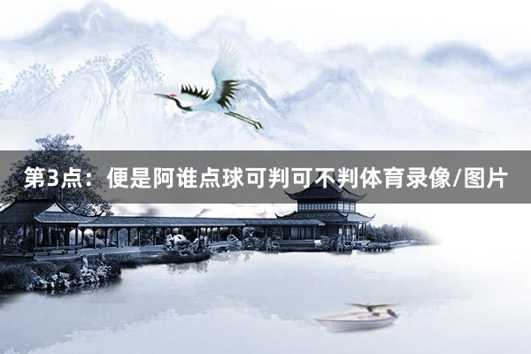 第3点：便是阿谁点球可判可不判体育录像/图片