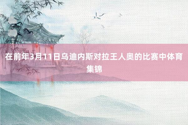 在前年3月11日乌迪内斯对拉王人奥的比赛中体育集锦