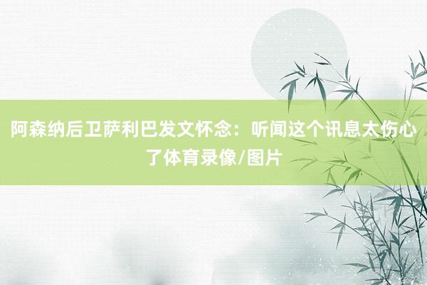 阿森纳后卫萨利巴发文怀念：听闻这个讯息太伤心了体育录像/图片