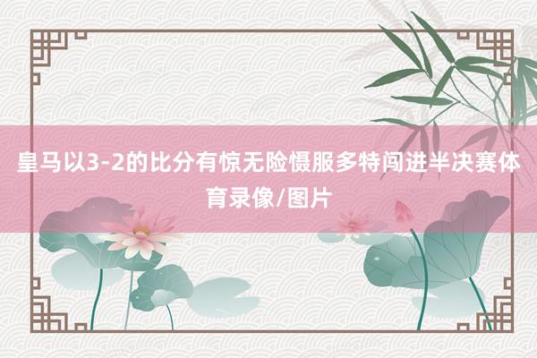 皇马以3-2的比分有惊无险慑服多特闯进半决赛体育录像/图片