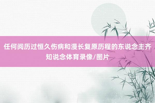 任何阅历过恒久伤病和漫长复原历程的东说念主齐知说念体育录像/图片