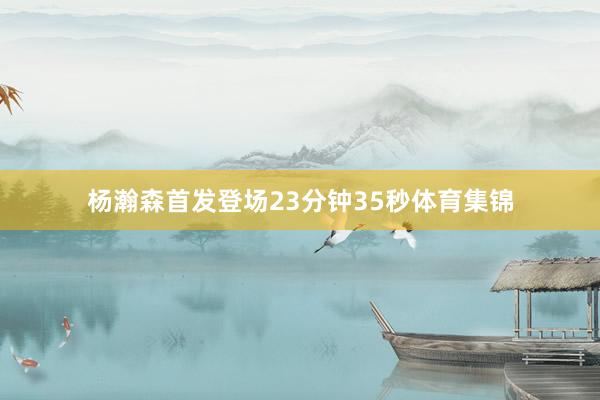 杨瀚森首发登场23分钟35秒体育集锦