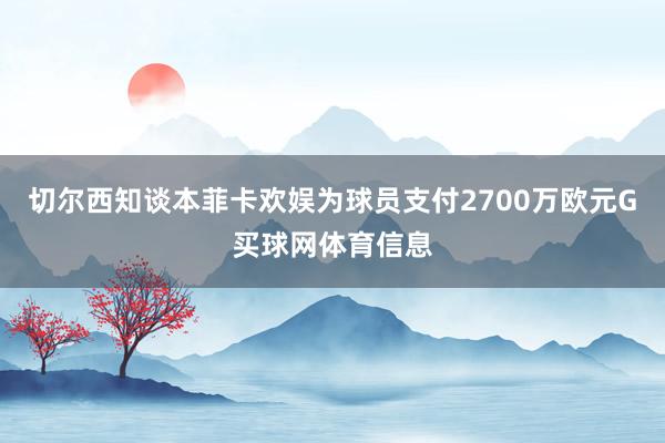 切尔西知谈本菲卡欢娱为球员支付2700万欧元G买球网体育信息