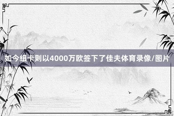 如今纽卡则以4000万欧签下了佳夫体育录像/图片
