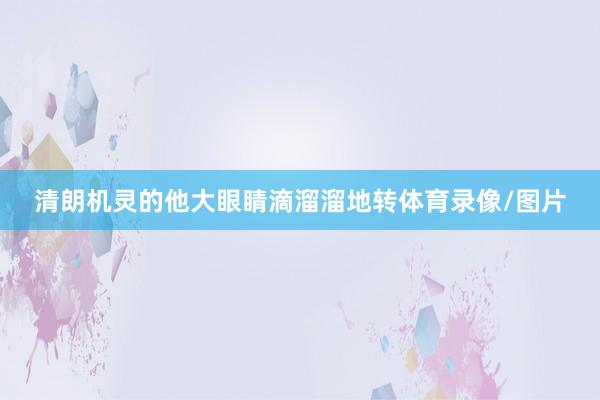 清朗机灵的他大眼睛滴溜溜地转体育录像/图片
