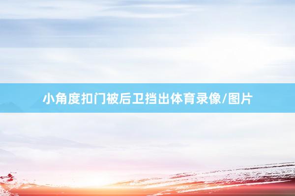 小角度扣门被后卫挡出体育录像/图片