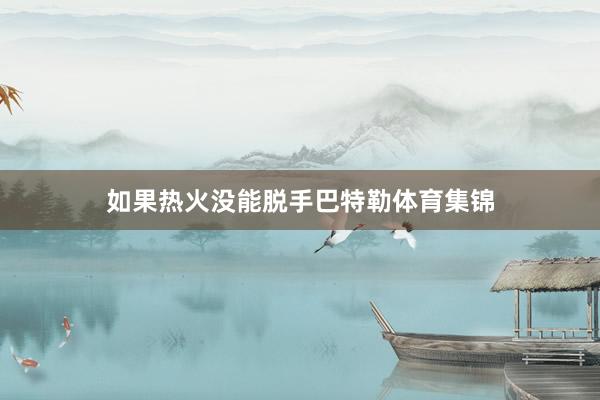 如果热火没能脱手巴特勒体育集锦