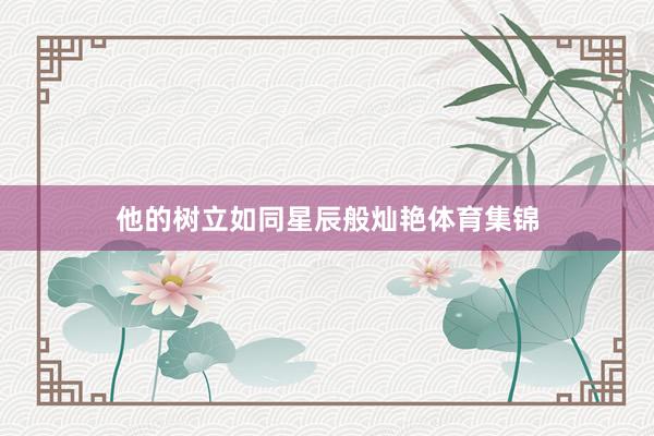 他的树立如同星辰般灿艳体育集锦