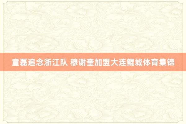 童磊追念浙江队 穆谢奎加盟大连鲲城体育集锦