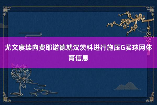 尤文赓续向费耶诺德就汉茨科进行施压G买球网体育信息