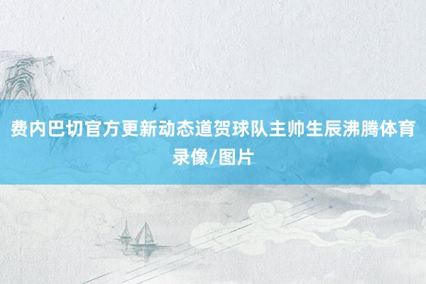 费内巴切官方更新动态道贺球队主帅生辰沸腾体育录像/图片
